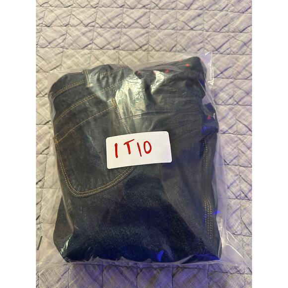 OshKosh B’gosh Denim Overalls 24M Dark Wash Heart Lined Cuffed - Picture 10 of 10